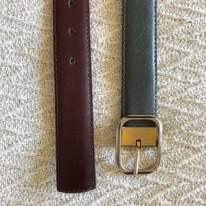 Vintage two-toned reversible belt